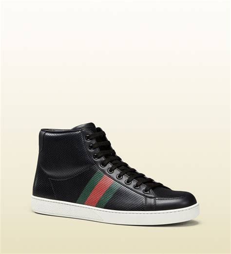 black gucci sneakers high top|authentic gucci sneakers for men.